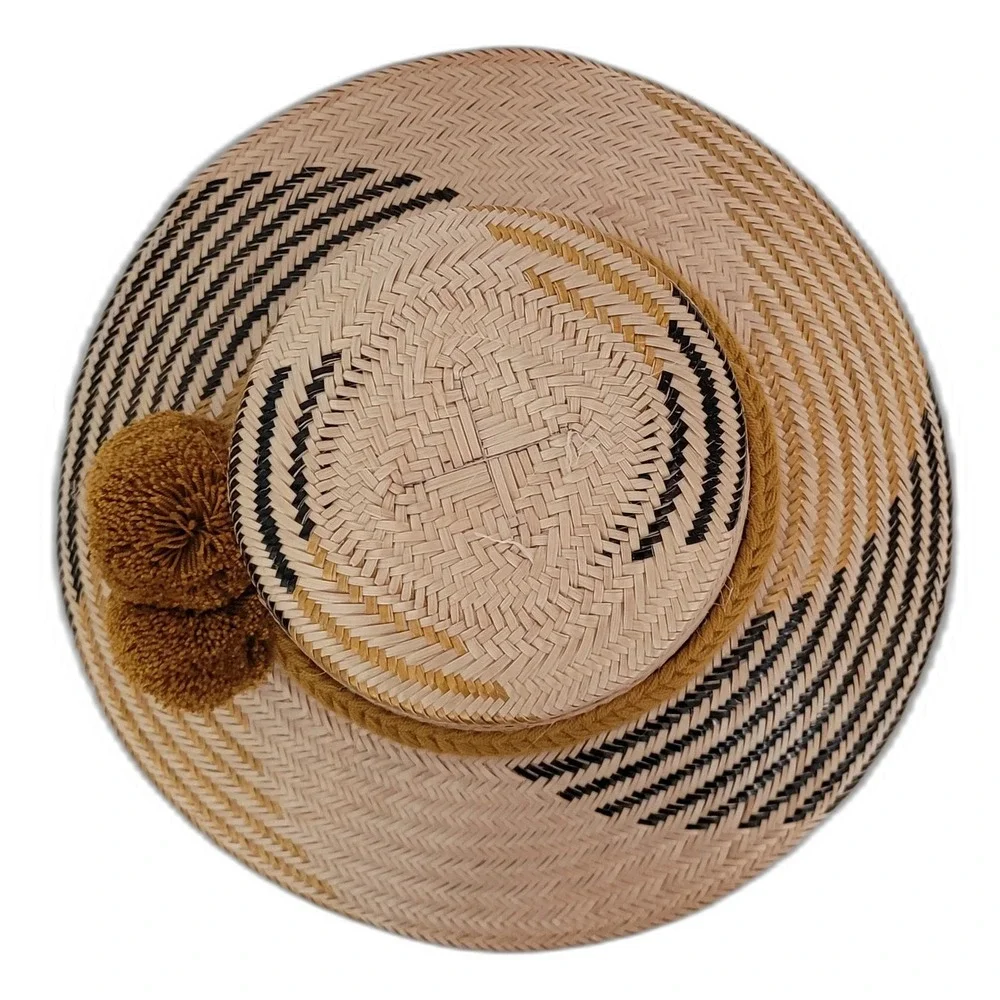 NWT Wuitusu Ruth Handmade‎ Wayuu Hat Sunhat Strawhat Summer Hat